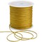 1 mm x 100 Yards Gold Nylon Cord Satin String for Bracelet Jewelry Making Rattail Macrame Waxed Trim Cord Necklace Bulk Beading Thread Kumihimo Chinese Knot Craft